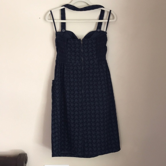 Anthropologie Navy Halter Dress - Picture 4 of 8